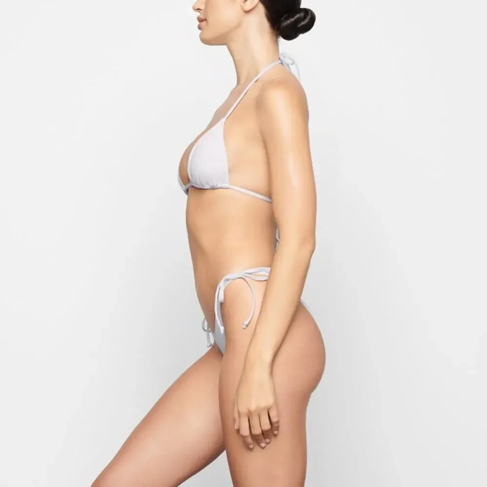 SKIMS Signature Swim Dipped Tie Bottoms Marble White NWT Size 4X